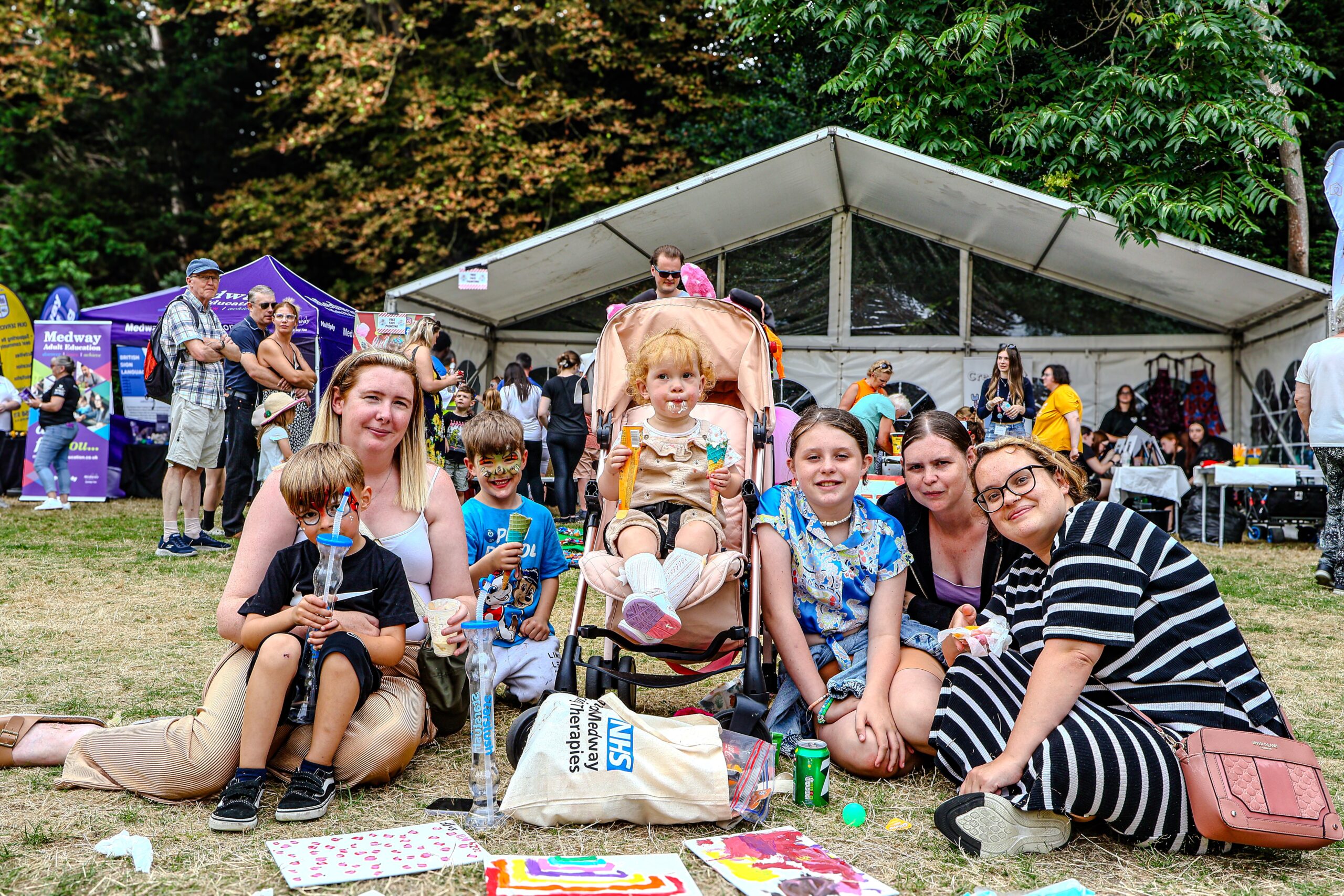 Family day out at the Sticks N Stones Festival in Medway Kent